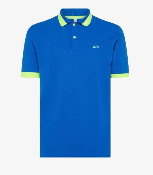 SUN68 – POLO BIG STRIPE FLUO BLU